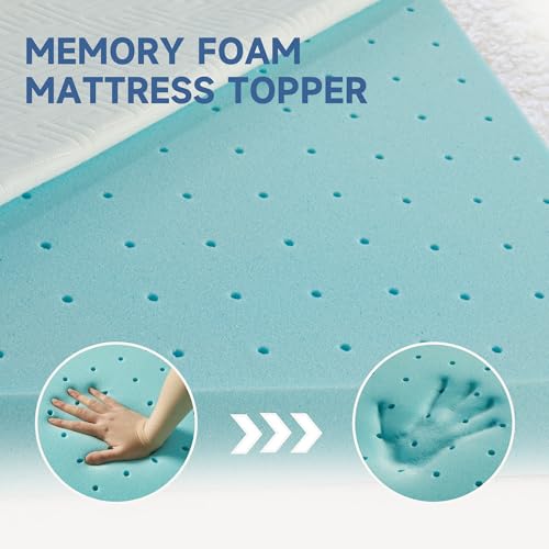 Eiayeebil 3 Inch Memory Foam Mattress Topper Full, Memory Foam Pad with Removable & Washable Cover, Bed Topper for Back Pain, Non-Slip Ventilated Design, Full Size - Thumbnail 5
