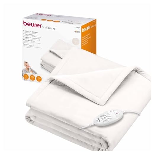 Beurer HD 75 Heizdecke, kuschelige Wärmedecke mit 6 Temperaturstufen, Sicherheitssystem und Abschaltautomatik, maschinenwaschbar, Weiß, 180 x 130 cm