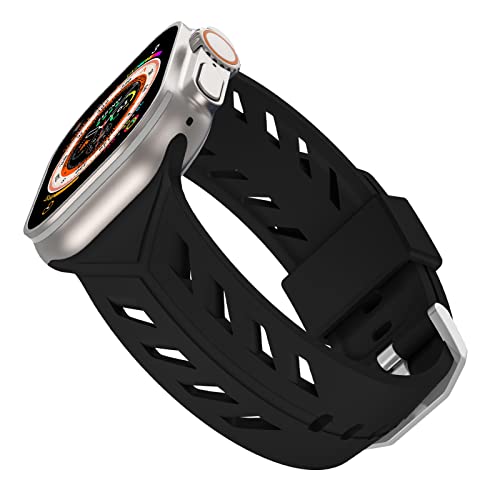 Aopigavi Sport Band Compatible With Apple Watch Ultra Band 49Mm 45Mm 44Mm 42Mm Men, Soft Silicone Wristbands Waterproof Replacement Strap For Apple Watch Ultra Iwatch Series 8 7 Se 6 5 4 3 2 1 #TOP2