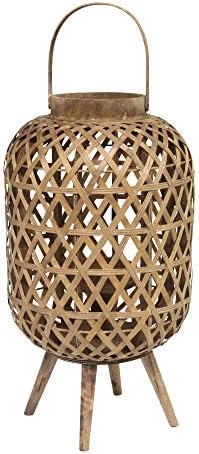 Stratton Home Decor S23801 Candleholder, 11.25W X 11.25D X 25.20H, Reddish Brown