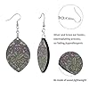 Wooden wooden earrings for women African wood hoop cute dangle earrings for halloween Fashion Jewellery Gift Supplies New Brunswick Purple Violet William Morris Pattern watertrop aretes, watertrop #2