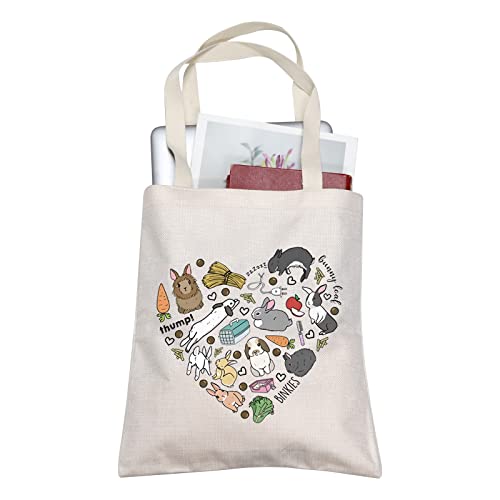 BLUPARK Bolsa Tote de Lona con Diseño de Conejo miniatura 6