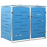 vidaXL Cobertizo para Dos Contenedores de Basura, Acero