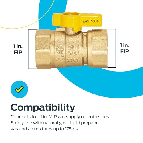 Eastman 60013 Gas Ball Valve, 1 inch FIP, Brass by Eastman - Image 3