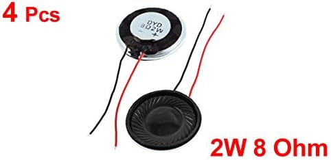 Sourcingmap a15080600ux0275 Metal Shell Round Internal Magnet Speaker 2W 8 Ohm (Pack of 4)