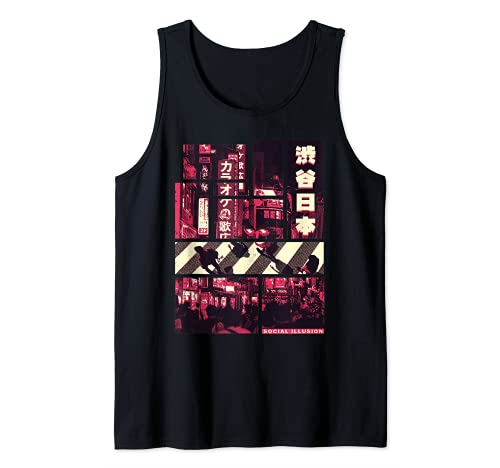 Tokyo City Japan - Tokio Vaporwave Aesthetic Japanese Art Camiseta sin Mangas
