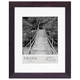 Gallery Solutions - 14'x18' Wall Picture Frame - Double White Mat - Matted for 10'x13' Image - Versatile Display Option for Your Cherished Memories - Rectangular Tabletop - White Poster Frame