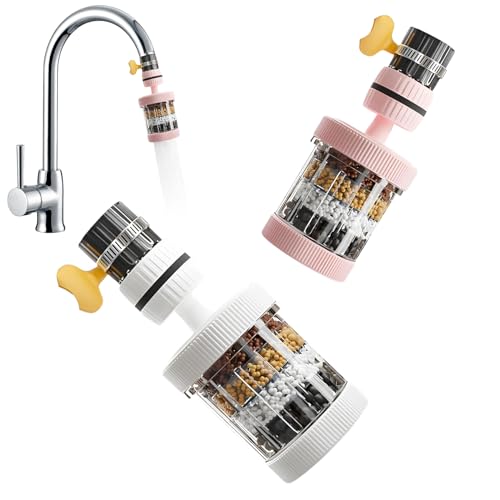 Generic 2 Pcs Faucet Tap Water Filter, Activated Carbon Kitchen Tap Filter, Tap Water Filters for UK Taps - 6-Layer Filtration, Universal Compatibility, Easy Installation, Water-Saving Design