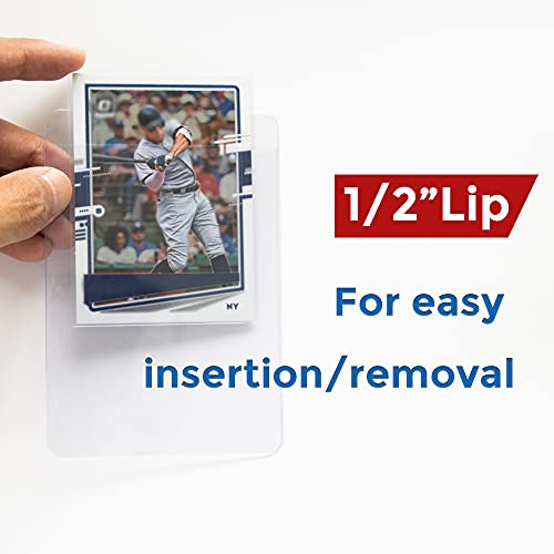 200ct Semi Rigid Card Holders - Card Sleeves for Trading Card with 1/2" Lip Sleeves Fit Standard Grading Cards Baseball Cards for Graded Card Submittions by P.Y.P PROTECT YOU PLAY - Image 2
