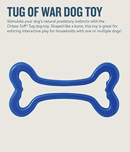 Planet Dog Orbee-Tuff Tug Blue Tug Of War Bone Dog Toy #TOP3
