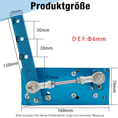Jvnvlki DIY Design DC 24V 90rpm Hubkolben-Schaukelmotor 20-120 Grad einstellbar mit Drehzahlregler