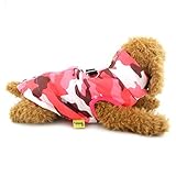 SELMAI Camo Waterproof Small Dog Cat Winter Coat Quilted Vest Jacket Harness with D-ring Pet Puppy Puffer Coat Chihuahua Cold Weather Clothes Girl Apparel Hot Pink XS - Image 6