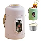 500W Multifunctional Health Pot for Office Desk Portable Rice Cooker, Mini Electric Pot with Stainless Steel Ramen Noodle Cooker Base for Dorm and Home Wellness (Purple)