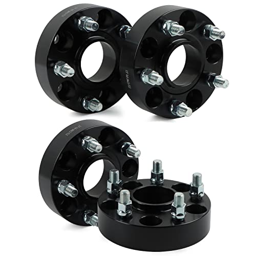 Kessocco 5x127mm Hubcentric Wheel Spacers, 1.5 inch 5x5 Wheel Spacers Adapters with M14x1.5 Studs & 71.5mm Hub Bore Fits for 2011-2022 Durango Grand Cherokee WK2 Wrangler JL Gladiator JT, 4pcs Black by Kessocco - Used condition - US$38.17