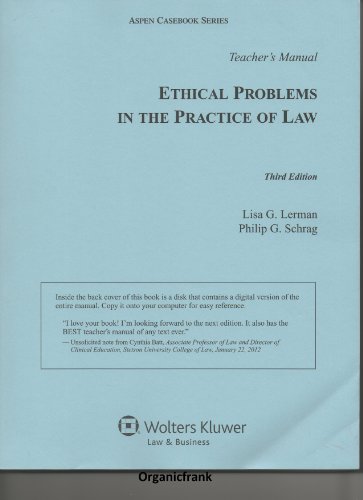 Teacher's Manual to Ethical Problems in the Pra... 1454803029 Book Cover