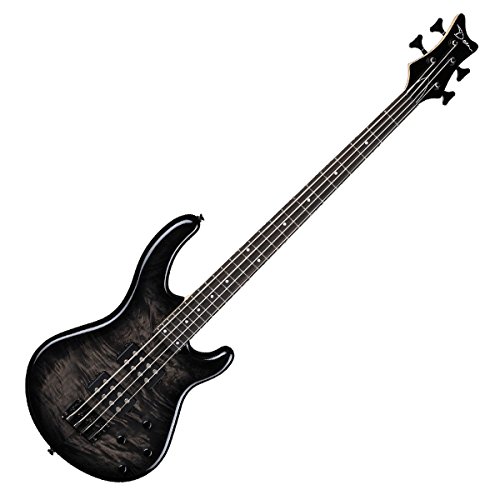 Dean Guitars 4 String Dean Edge 2 Burled Maple Bass Guitar-Trans Blackburst, (E2 BM TBB)