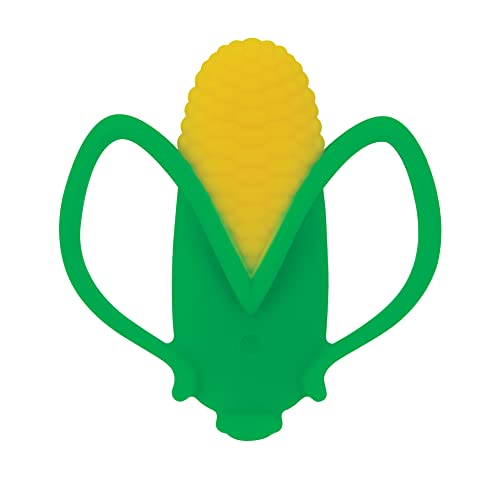Nuby Veggie Teether For Teething Relief - Soft Bpa-Free Baby Teething Toy - 3+ Months - Corn #TOP5