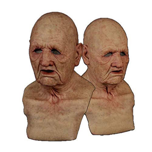 Old Man Mask - Realistic Halloween Latex Human Wrinkle Face Mask - Image 5