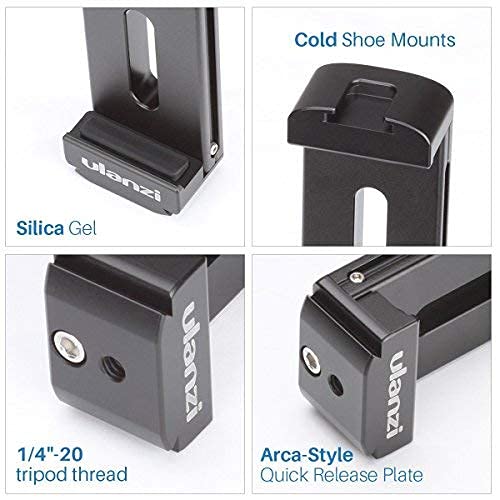 Suporte de tripé de alumínio Ulanzi com suporte de calçado frio compatível com iPad, adaptador de tr