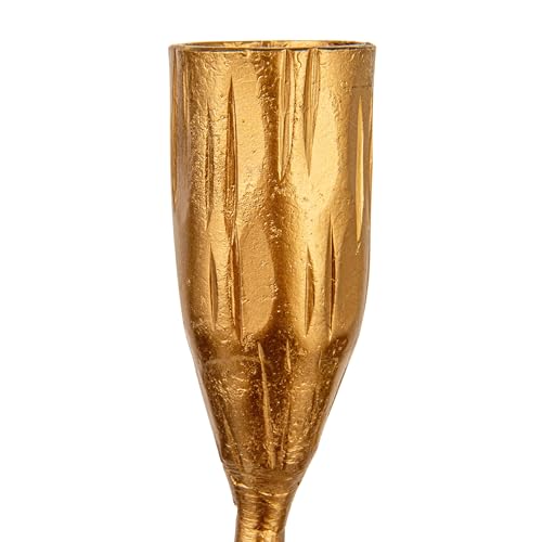 Creative Co-Op 4-Piece Hand-Forged Cast Metal Taper Holders, Gold Finish by Creative Co-Op - Image 6
