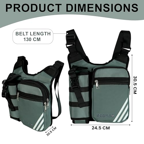Storite Shoulder Bag with Water Bottle Holder Pocket, Multiple Pockets Cross Body Bag, Messenger Casual Satchel Sling Bag with Adjustable Strap for Men & Women - (Grey - 24.5 x 8 x 30.5 Cm) 2 41oWYv1KNfL. SL500
