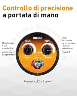 Hazlewolke Metal detector Subacqueo, Metaldetector Impermeabili da 130 Piedi con Modalità Pinpoint, Metal Detector Professionale Oro da 10" di Profondità per Adulti