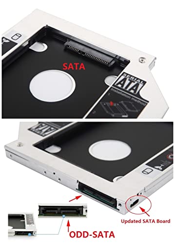 Dy-Tech 2Nd Hdd Ssd Hard Drive Caddy Adapter For Dell Latitude E6440 E6540 With Ejector Latch And Faceplate Bezel #TOP5