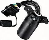 NEW SUN® 7 Way to 4 Pin Trailer Light Adapter, 7 Round to 4 Flat Plug Connector Waterproof, Wiring Harness Compatible with Ford GM Chevy Dodge Ram Toyota, Easy Installation for Trailers, RVs, Boats