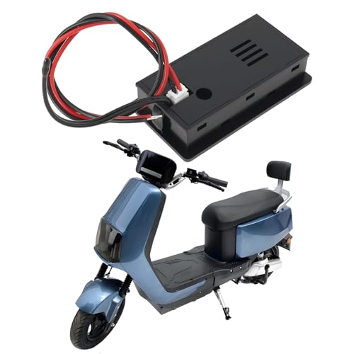 OTOTEC Batterie-Monitor, Batterieüberwachung, Auto-Stromerkennung, Elektrofahrzeug, Instrumentenmonitor mit Leitung für Elektromotorräder, Golfwagen, Autos, PKW, Schiffe, 61,3 x 33,3 x 13,5 mm, 1