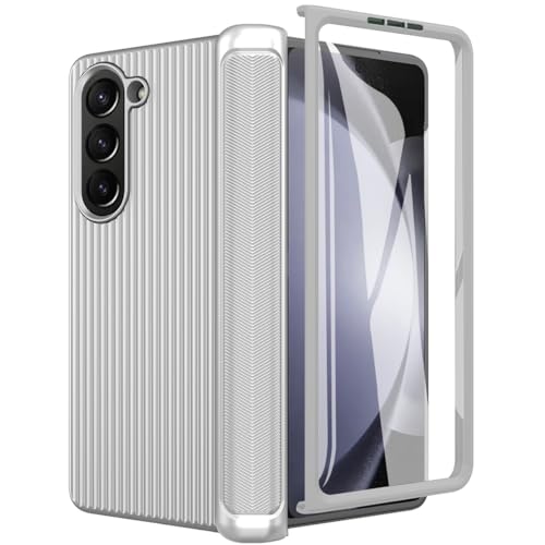 Coque Z Fold 5 antichoc à texture de vague et protection d'écran HD