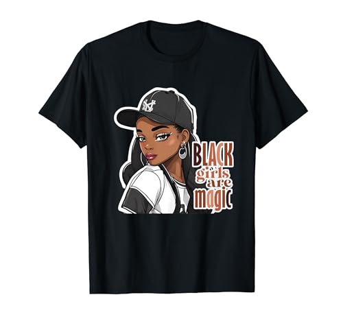 Melanin Black Queen Girl Magic Girls Black History Month T-Shirt