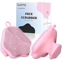 VWMYQ Silicone Face Scrubber - Exfoliating Face Scrubber for Women and Man, Gentle Facial Cleansing Brush Blackhead Acne Pore Pad Cradle Cap, Manual Soft Face Wash Brush for Deep Skin Care
