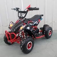 SAMMAR GIFTS 49cc Petrol Kids Red Mini Quad Bike 2 Stroke Petrol Quad ATV Off Road