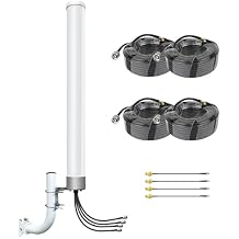 5G 4G 4x4 MIMO External Wide-Band Antenna Kit Outdoor High Gain Omni Directional Antenna with 32ft Cable for Cellular Hotspot Router Gateway Compatible with Verizon, AT&T T-Mobile Home Internet