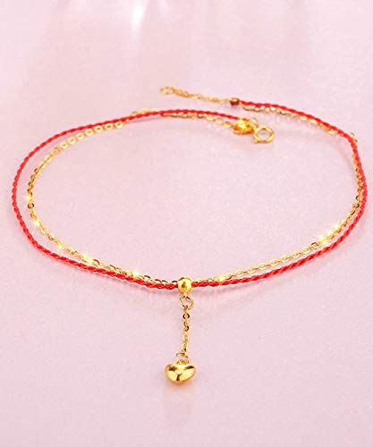 Tobillera de oro de 18 quilates KnSam una joya de lujo con perla para mujer 3