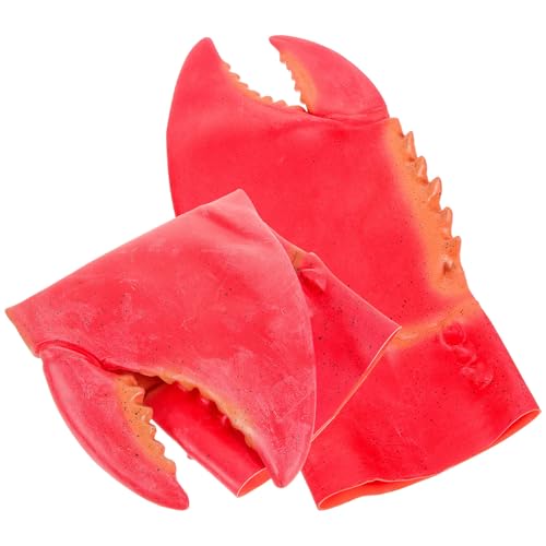 Guantes de silicona rojos con garras de cangrejo que salvan tus cenas navideñas con humor