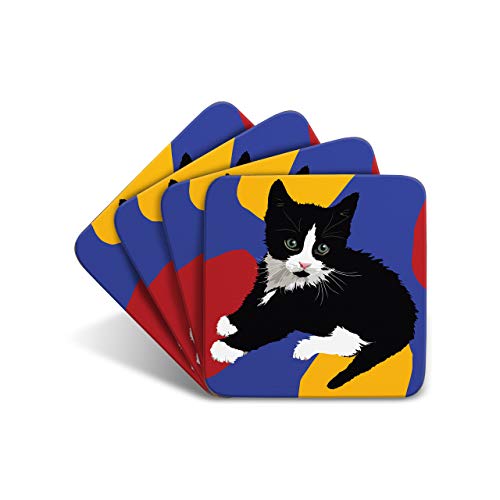 Image of Kitten - Set of 4 Coasters - Leslie Gerry Animal Gifts