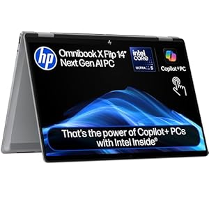 HP OmniBook X Flip NGAI 14″ Laptop | CoPilot+ PC | Intel® Core™ Ultra 5-226V Processor | 16GB RAM | 512GB SSD | Intel® Arc™ 130V | 2K IPS Touchscreen | Up to 22.75Hr Battery | Windows 11 | 14-fm0005sa