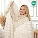 Luxury Double-Sided 3D Bubble Faux Fur Throw Blanket – Ultra Plush & Fluffy Cream White Cozy Blanket for Couch, Sofa & Bed | Soft Gift for Women, Birthday, Housewarming, 50