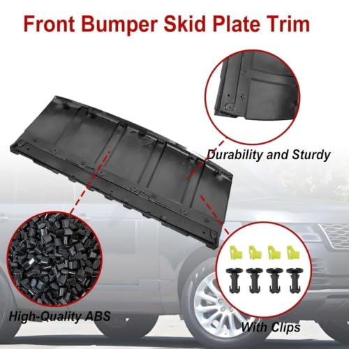 SecosAutoparts Front Bumper Lower Skid Plate Trim Compatible with Land Rover Range Rover 2018 2019 2020 Replace# LR117512 by SecosAutoparts - Image 6