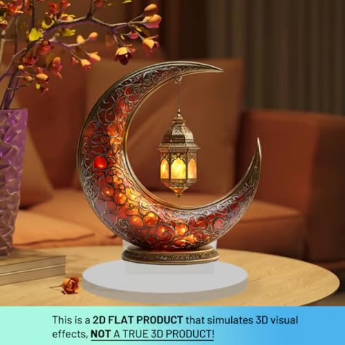 Adorno de mesa de luz de estrella de luna el regalo ideal de Ramadán 7