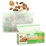 Responsible Products Certified Compostable SNACK Resealable Zip Bag, Extra Strength Food Bags, Plant-Based Freezer-Safe (40 Pack)
