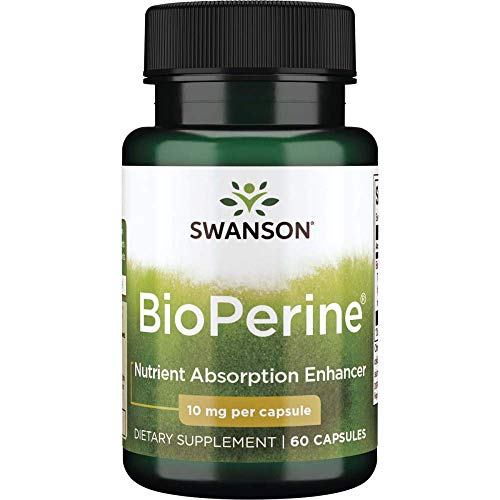 Swanson Bioperine Nutrient Absorption Enhancer 10 Milligrams 60 Capsules