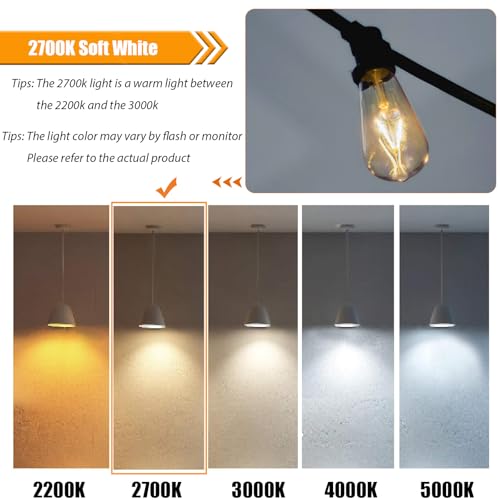 winsaLED 25W Equivalent LED Light Bulbs 2700K Soft White, Non-Dimmable ST19 2W LED Edison Bulbs with E26 Base, 90 CRI, 250LM, 120V, 8 Pack by winsaLED - Used condition - Image 3
