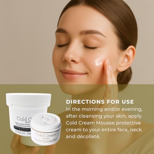 Gernetic International Gernetic Cold Cream Mousse, Strengthening Daily Face Moisturizer for Delicate Sensitive Skin, Lightweight Texture, 150 Ml / 5.1 Ounce