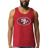 Hybrid Sports NFL - San Francisco 49ers Distressed Team Logo - Men's Lightweight Fan Tank Top - Size X-Large - Red