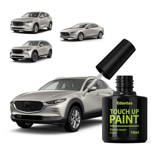 Edantas 47S Platinum Quartz Touch Up Paint for Mazda Cars, Professional Auto Touch-up Paint Scratch Repair Kit, Automotive Paints Exact Match Compatible with CX-5/CX-30/CX-90/Mazda3/MX-5/Miata
