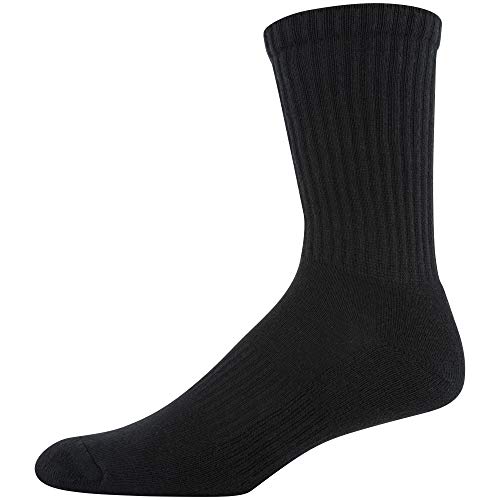 Gildan Men's Active Cotton Crew Socks, 10-Pairs, Black, Shoe Size: 6-12 by Gildan - Image 6