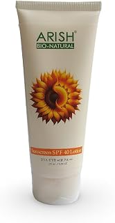 ARISH Bio-Natural Sunscreen SPF 40 Lotion, Broad Spectrum UVA/UVB, PA++, 100 ml Price In India