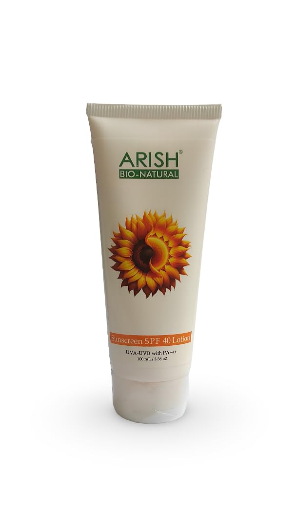 ARISH Bio-Natural Sunscreen SPF 40 Lotion, Broad Spectrum UVA/UVB, PA++, 100 ml - Review, Price and Buying Guide
